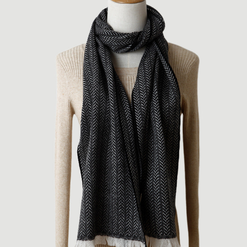 Short beard, cashmere scarf,women‘s and men's , couple style, autumn and winter, warm, scarf.