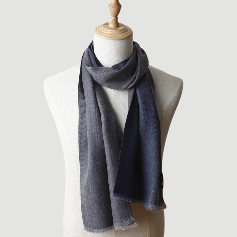 Men‘s cashmere, scarf, color matching, gifts, autumn and winter, warm cashmere.