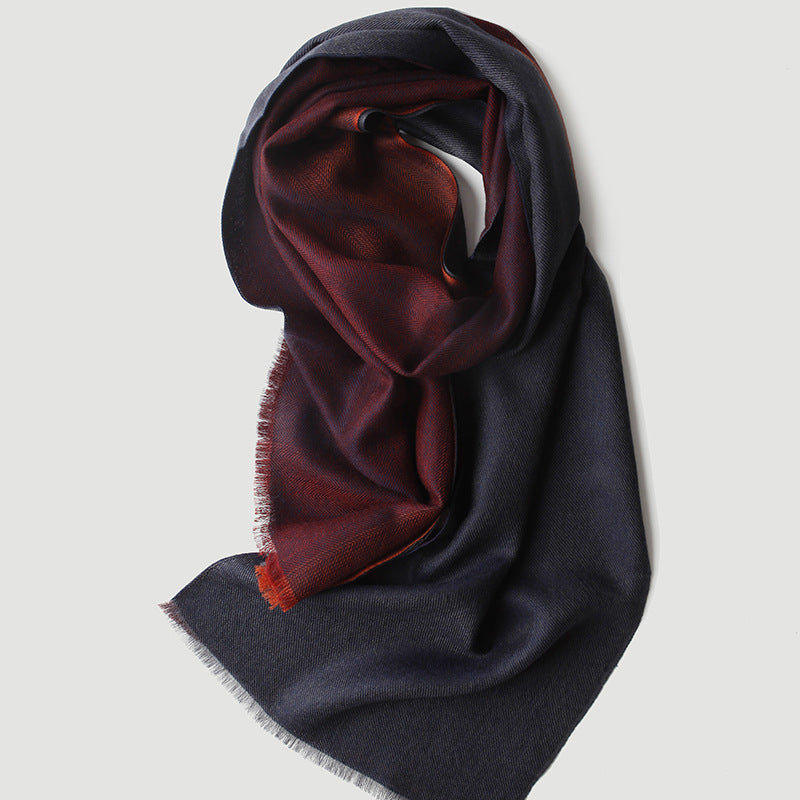 Men‘s cashmere, scarf, color matching, gifts, autumn and winter, warm cashmere.