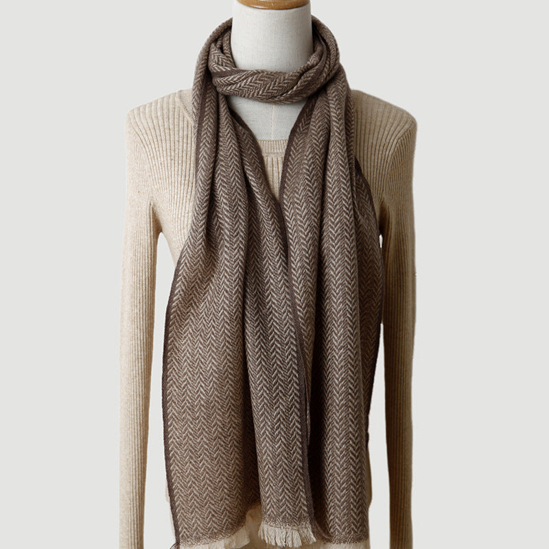Short beard, cashmere scarf,women‘s and men's , couple style, autumn and winter, warm, scarf.