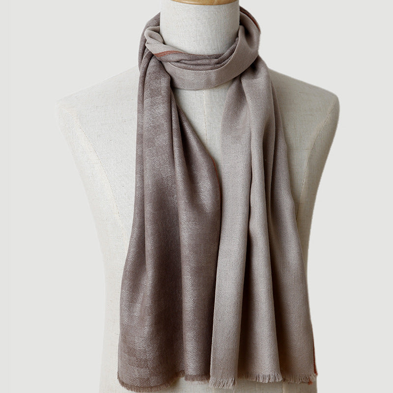 Men, cashmere, scarf, double layer, business, gift, checkerboard, autumn and winter, warmth