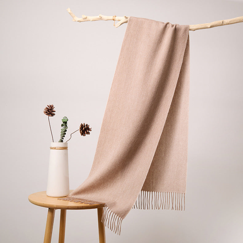 Cashmere, scarf, men's and women's, winter, warmth, scarf, fringed cashmere shawl