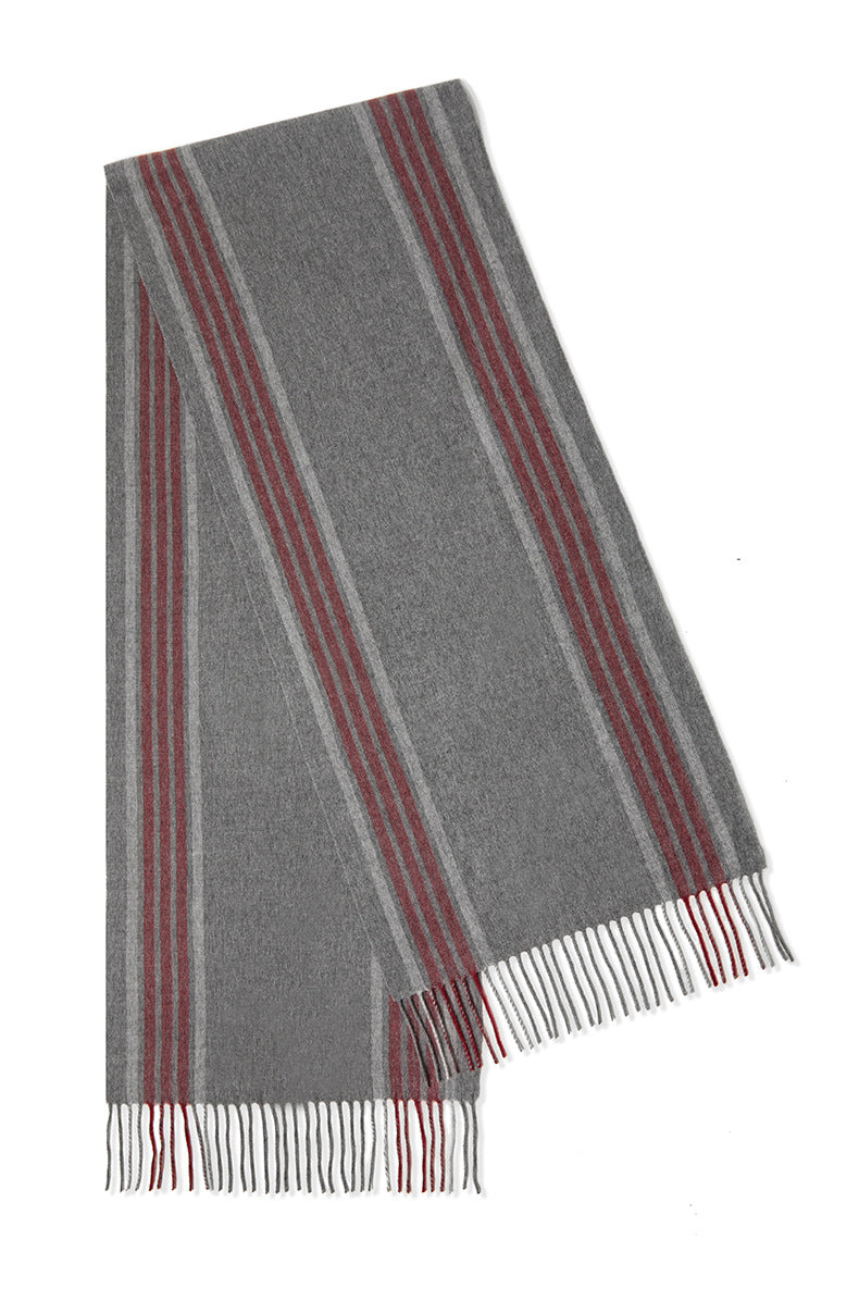 Cashmere, color bar scarf, men and women, autumn and winter, warmth, scarf, cashmere, shawl.