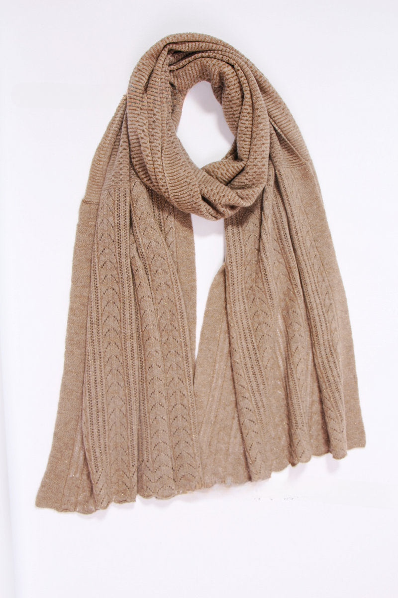 Warm scarf , Solid color splicing lace, Goat hair
