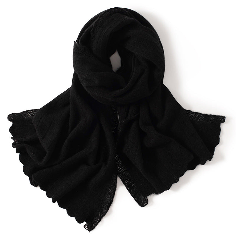 Pure cashmere scarf, women's knitting, cashmere, shawl, oversized, long, scarf