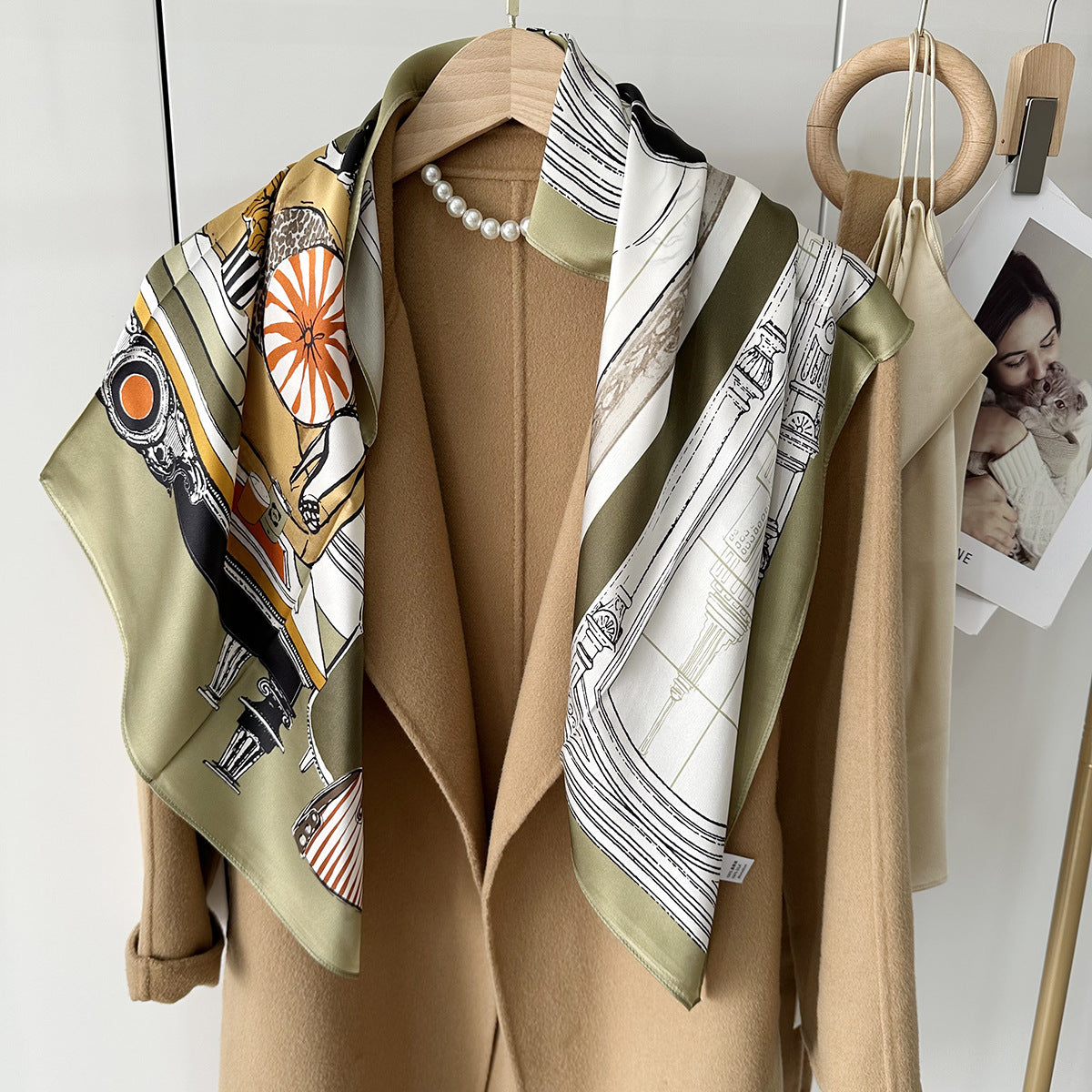 100% silk scarf for women 88*88