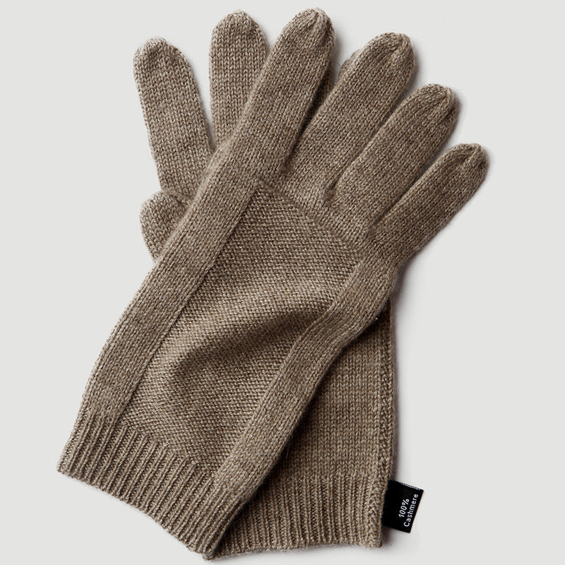 Men's, knitted, cashmere, gloves, men's, solid color, warm